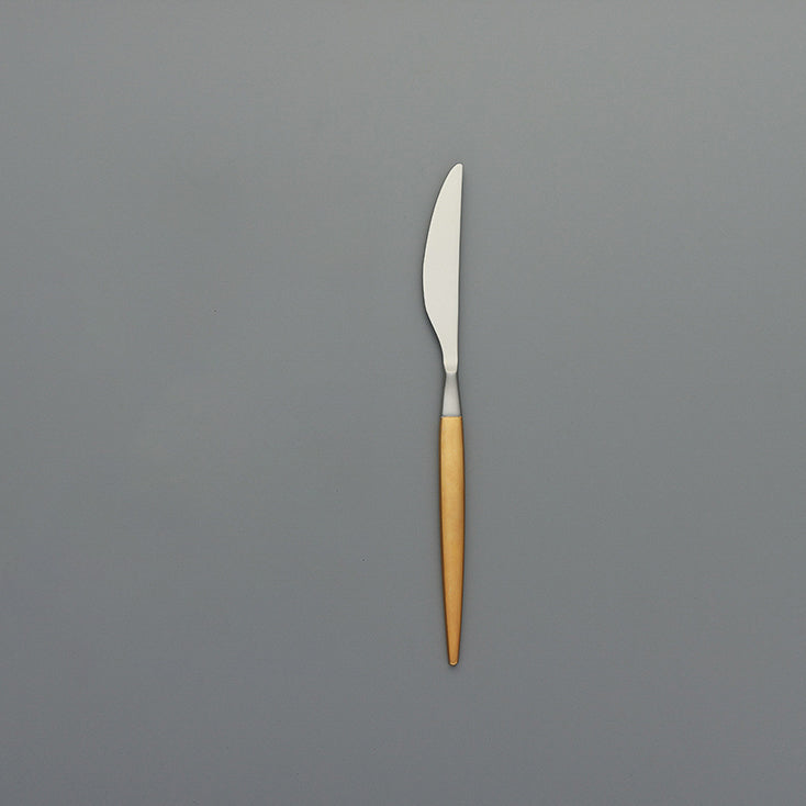 Tsuru 極細ステンレス箸 × Modern ゴールドカトラリーセット|箸とナイフ・フォークのテーブルセット【EC限定】