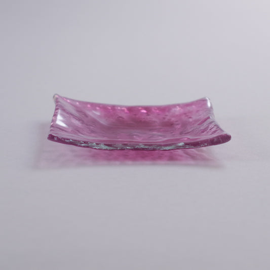【Prism】ミニ長角硝子プレート<パープル>