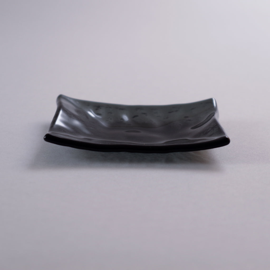 【Prism】ミニ長角硝子プレート<ブラック>