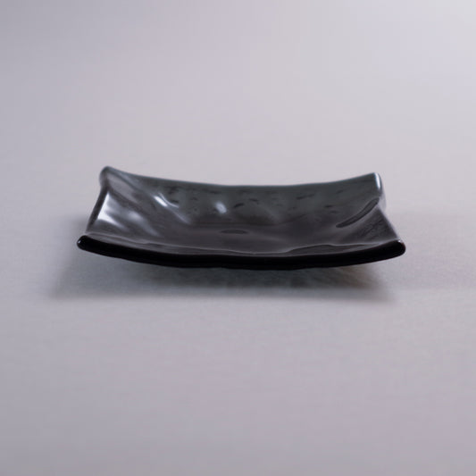 【Prism】ミニ長角硝子プレート<ブラック>