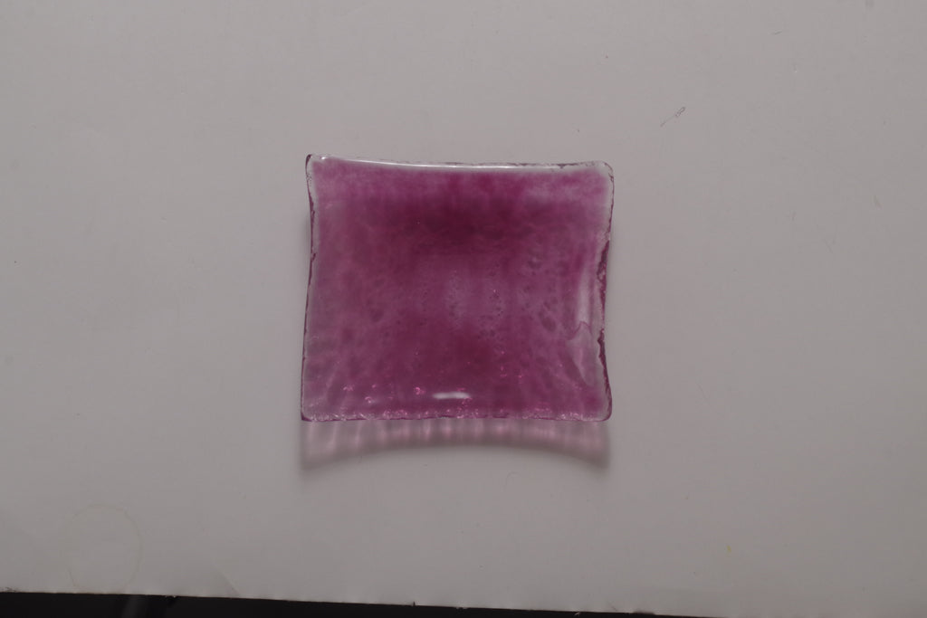 【Prism】ミニ長角硝子プレート<パープル>